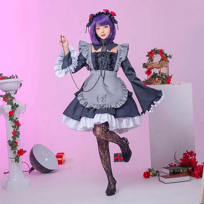 My Dress-Up Darling Marin Kitagawa Purple Short Cosplay Wigs - Image 4