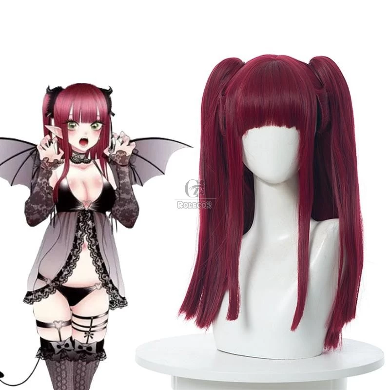My Dress-Up Darling Marin Kitagawa Little Devil Wine Red Cosplay Wigs
