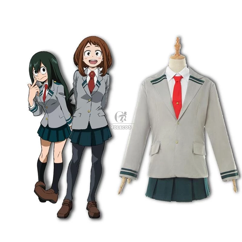 BNHA Tsuyu Asui Cosplay Costumes Students Uniforms