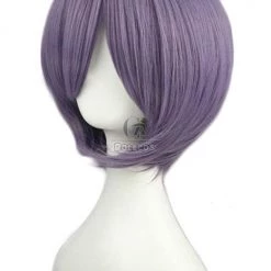 35cm The Melancholy Of Haruhi Suzumiya Nagato Yuki Cosplay Wigs Short Purple Woman Wigs -Anime Costumes store online nagato yuki 3