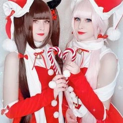NEKOPARA Chocolat & Vanilla Christmas Dress Cosplay Costume -Anime Costumes store online nekopara chocolat vanilla christmas dress cosplay costume 1 1