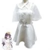 New Game!! Takimoto Hifumi White Dress Cosplay Costumes