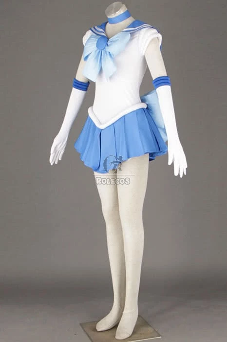 Sailor Moon Sailor Mercury Mizuno Ami Amy Anderson Fighting Uniform Cosplay Costume 2 Sailor Moon Sailor Mercury Mizuno Ami Amy Anderson Fighting Uniform Cosplay Costume - Image 2