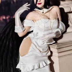 Overlord Albedo White dress Cosplay Costume -Anime Costumes store online overlord albedo white dress cosplay costume 2 1