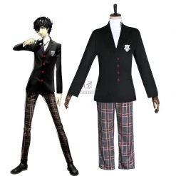 Persona 5 Joker Black Uniform Suit Game Cosplay Costumes