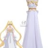 Sailor Moon Crystal Usagi Tsukino Princess Serenity White Queen Dress Cosplay Costumes for 20th Anniversary
