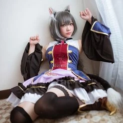 90cm Princess Connect! ReDive Kiruya Momochi Grey Long Cosplay Wigs -Anime Costumes store online princess connect redive kiruya momochi cosplay 2