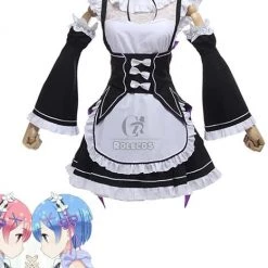 Re:ZERO -Starting Life in Another World Rem Ram Anime Cosplay Costumes Maid Uniforms Dresses