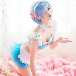 Re : Zero-Starting life in another World Rem Swimsuit Cosplay Costume -Anime Costumes store online re zero starting life in another world rem swimsuit cosplay costume 3