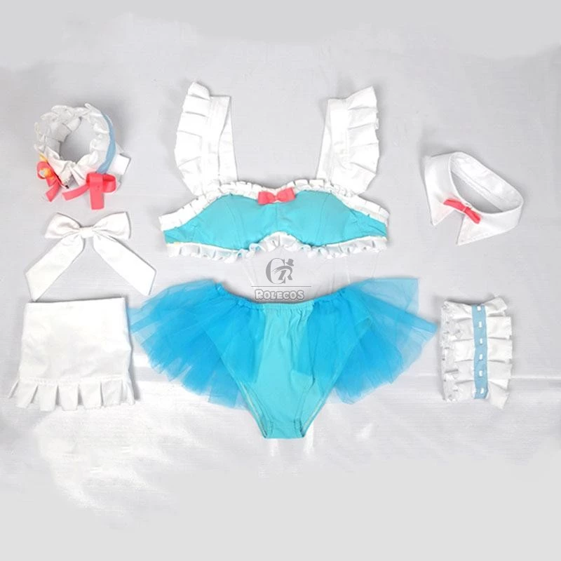 Re : Zero-Starting life in another World Rem Swimsuit Cosplay Costume - Image 9