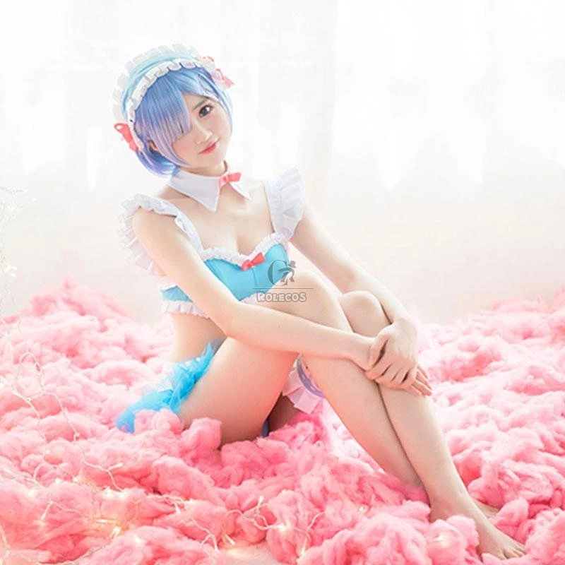 Re : Zero-Starting life in another World Rem Swimsuit Cosplay Costume - Image 3