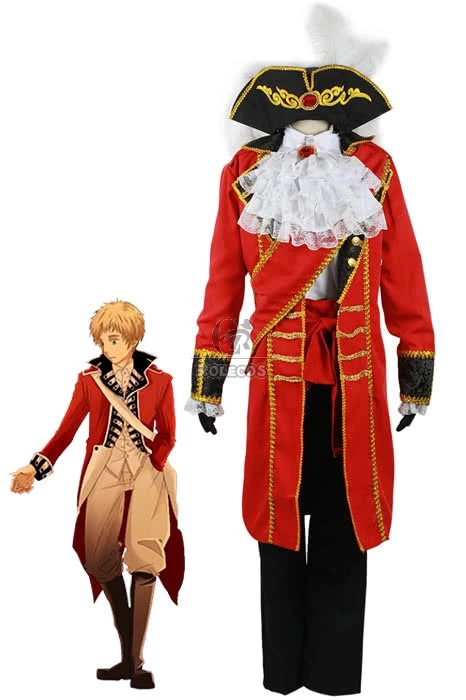 Red cool Arthur·Kirkland costume Axis powers popular cartoon cloth 1 Red cool Arthur·Kirkland costume Axis powers popular cartoon cloth