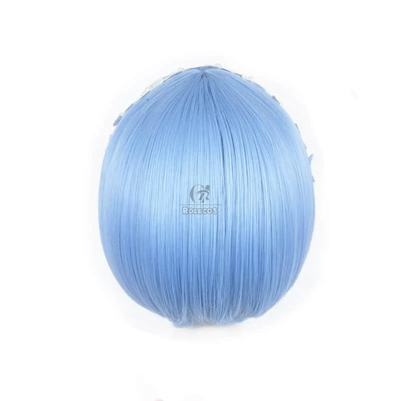 Re:ZERO -Starting Life in Another World Rem Anime Cosplay Wigs Synthetic Wigs Short Light Blue Bob Hair Wigs - Image 5