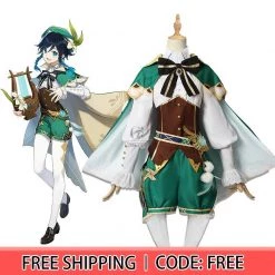 Game Genshin Impact Venti Suit Cosplay Costume