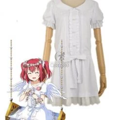 Love Live Sunshine Angel Aqours Unawaken Ruby Kurosawa White Dress Anime Cosplay Costumes