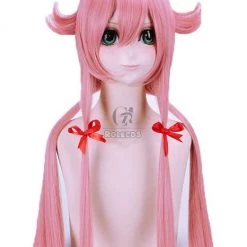 Gasai Yuno Long Pink Anime Cosplay Wigs -Anime Costumes store online rw146 2
