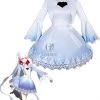 Weiss Schnee Lovely White and Blue Anime Cosplay Costumes