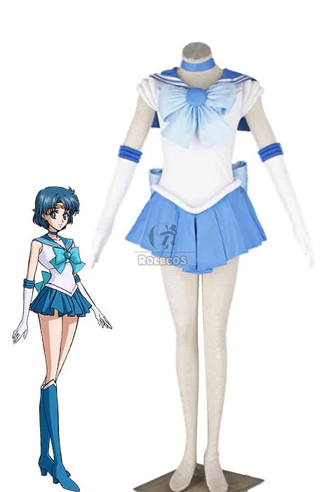 Sailor Moon Sailor Mercury Mizuno Ami Amy Anderson Fighting Uniform Cosplay Costume 1 Sailor Moon Sailor Mercury Mizuno Ami Amy Anderson Fighting Uniform Cosplay Costume
