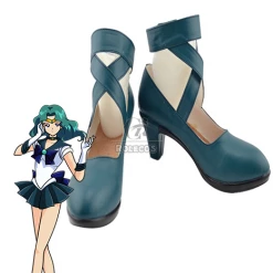 Sailor Moon Sailor Neptune Green Cosplay Shoes Boots Custome Customized