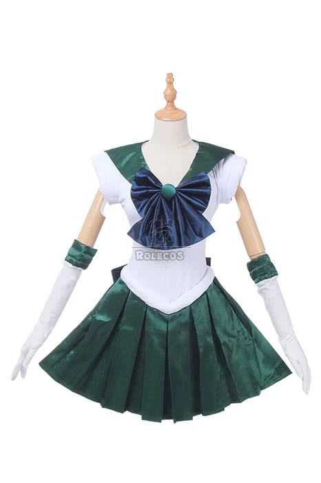 Sailor Moon Sailor Neptune Kaiou Michiru Fighting Uniform Cosplay Costume 2 Sailor Moon Sailor Neptune Kaiou Michiru Fighting Uniform Cosplay Costume - Image 2