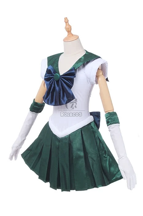 Sailor Moon Sailor Neptune Kaiou Michiru Fighting Uniform Cosplay Costume 3 Sailor Moon Sailor Neptune Kaiou Michiru Fighting Uniform Cosplay Costume - Image 3