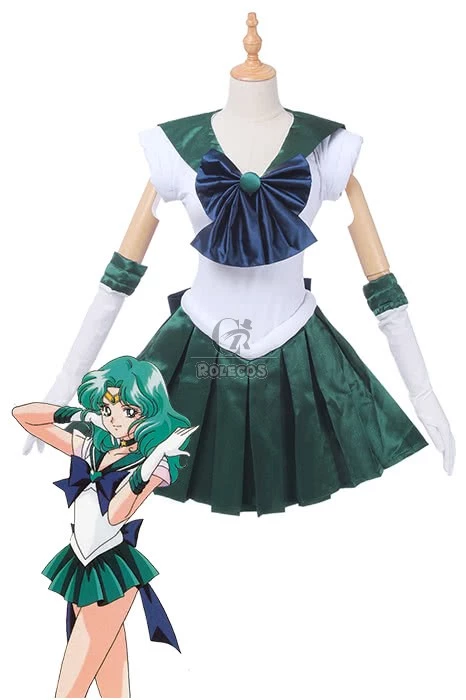 Sailor Moon Sailor Neptune Kaiou Michiru Fighting Uniform Cosplay Costume 1 Sailor Moon Sailor Neptune Kaiou Michiru Fighting Uniform Cosplay Costume