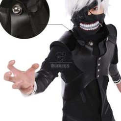 Tokyo Ghouls II Ken Kaneki Cosplay Costume Leather Suit/Hooded Coat 7 Tokyo Ghouls II Ken Kaneki Cosplay Costume Leather Suit/Hooded Coat -Anime Costumes store online sc 8321