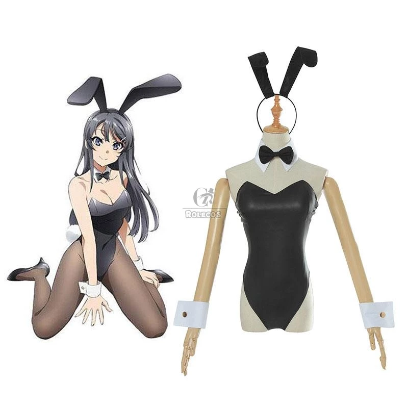 Seishun Buta Yarou wa Bunny Girl Senpai no Yume wo Minai Sakurajima Mai Bunny girl Cosplay Costume 6 Seishun Buta Yarou wa Bunny Girl Senpai no Yume wo Minai Sakurajima Mai Bunny girl Cosplay Costume - Image 6
