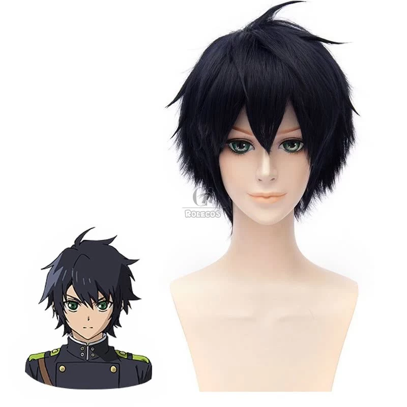 Seraph Of The End Yuichiro Hyakuya Dark Blue Short Cosplay Wig