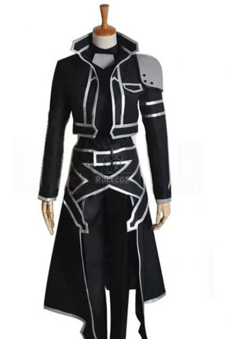 Sword Art Online Kirito Cool Outfits Black Cosplay Costume 2 Sword Art Online Kirito Cool Outfits Black Cosplay Costume - Image 2