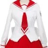 Red And White Cosplay Aria The Scarlet Ammo Lucky Star Op Costumes