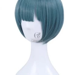 Kiss Him, Not Me Shima Nishina Blue Mixed Green Short Synthetic Cosplay Wigs ML244 -Anime Costumes store online shima nishina cosplay wigs 2