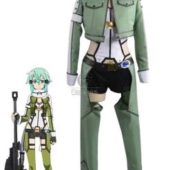 Hot Anime Sword Art Online Sinon Cosplay Costume Female Outfits