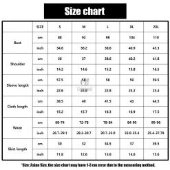 KILL la KILL Matoi Ryuuko Uniform Cosplay Costume -Anime Costumes store online size chart 1 3