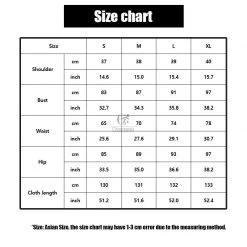 Date A Live Kurumi Tokisaki Cheongsam Cosplay Costume -Anime Costumes store online size chart 4 3