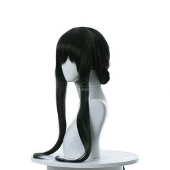 SPY×FAMILY Forger Yor Black Long Cosplay Wigs -Anime Costumes store online spy family forger yor cosplay wig2