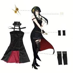 SPY×FAMILY Forger Yor Cosplay Costume -Anime Costumes store online spy x family princess of thorns yor forger cosplay custume19