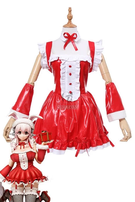 Super Sonico the Animation Sonico Christmas Ver. Cosplay Costumes 1 Super Sonico the Animation Sonico Christmas Ver. Cosplay Costumes