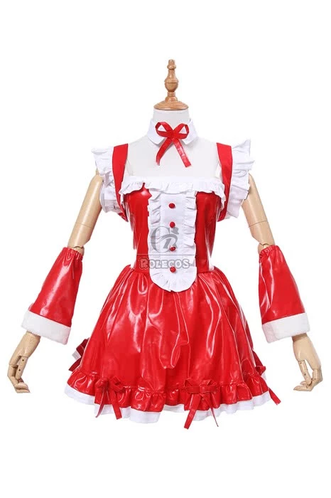 Super Sonico the Animation Sonico Christmas Ver. Cosplay Costumes 2 Super Sonico the Animation Sonico Christmas Ver. Cosplay Costumes - Image 2