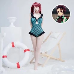 Demon Slayer Tanjirou Kamado Swimsuit Cosplay Costume