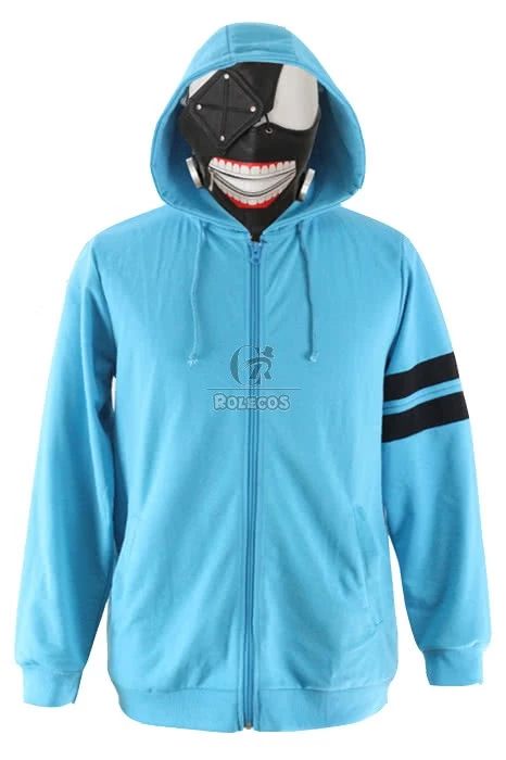 Tokyo Ghoul Kaneki Ken Blue Coat Cosplay Costume 2 Tokyo Ghoul Kaneki Ken Blue Coat Cosplay Costume - Image 2