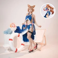 【Ready To Ship】The Rising of the Shield Hero Season 2 Raphtalia Two Pieces Swimsuit Cosplay Costume