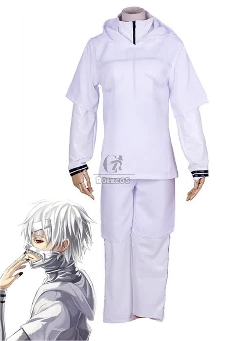 Tokyo Ghoul Kaneki Ken White Turnouts Cosplay Costumes 1 Tokyo Ghoul Kaneki Ken White Turnouts Cosplay Costumes