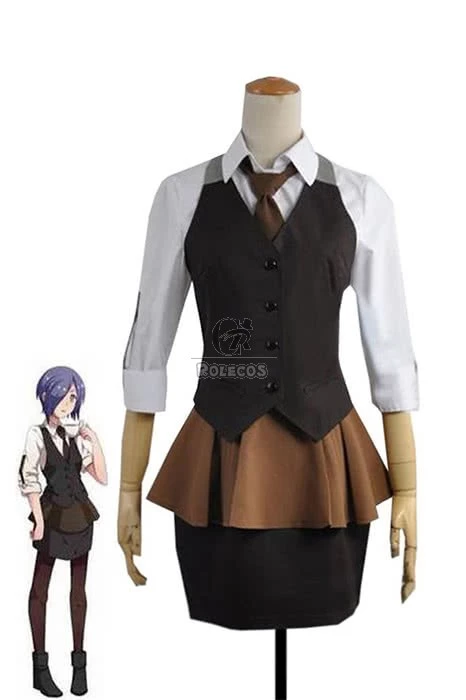 Tokyo Ghoul Touka Kirishima Work Uniform Cosplay Dress Cosplay For Female 1 Tokyo Ghoul Touka Kirishima Work Uniform Cosplay Dress Cosplay For Female
