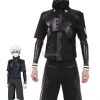 Tokyo Ghouls II Ken Kaneki Cosplay Costume Leather Suit/Hooded Coat