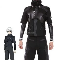 Tokyo Ghouls II Ken Kaneki Cosplay Costume Leather Suit/Hooded Coat