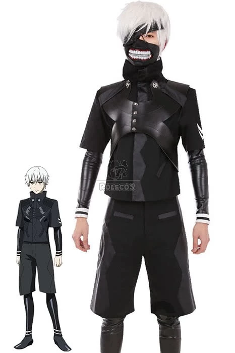 Tokyo Ghouls II Ken Kaneki Cosplay Costume Leather Suit/Hooded Coat 1 Tokyo Ghouls II Ken Kaneki Cosplay Costume Leather Suit/Hooded Coat