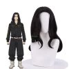Tokyo Revengers Baji Keisuke Black Long Cosplay Wigs