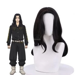 Tokyo Revengers Baji Keisuke Black Long Cosplay Wigs