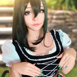 BNHA MHA Tsuyu Asui Anime Cosplay Costumes Beautiful Long Dress -Anime Costumes store online trj